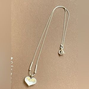 Silpada Sterling silver Heart on the Line necklace /N0514